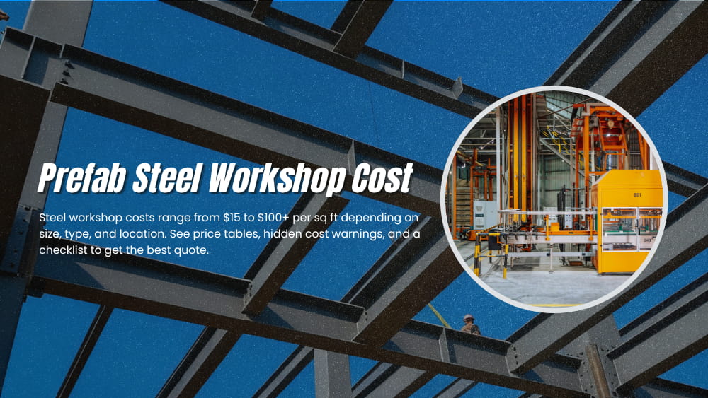 Prefab Steel Workshop Cost 2026: Price Per Sq Ft & Complete Buyer's Guide